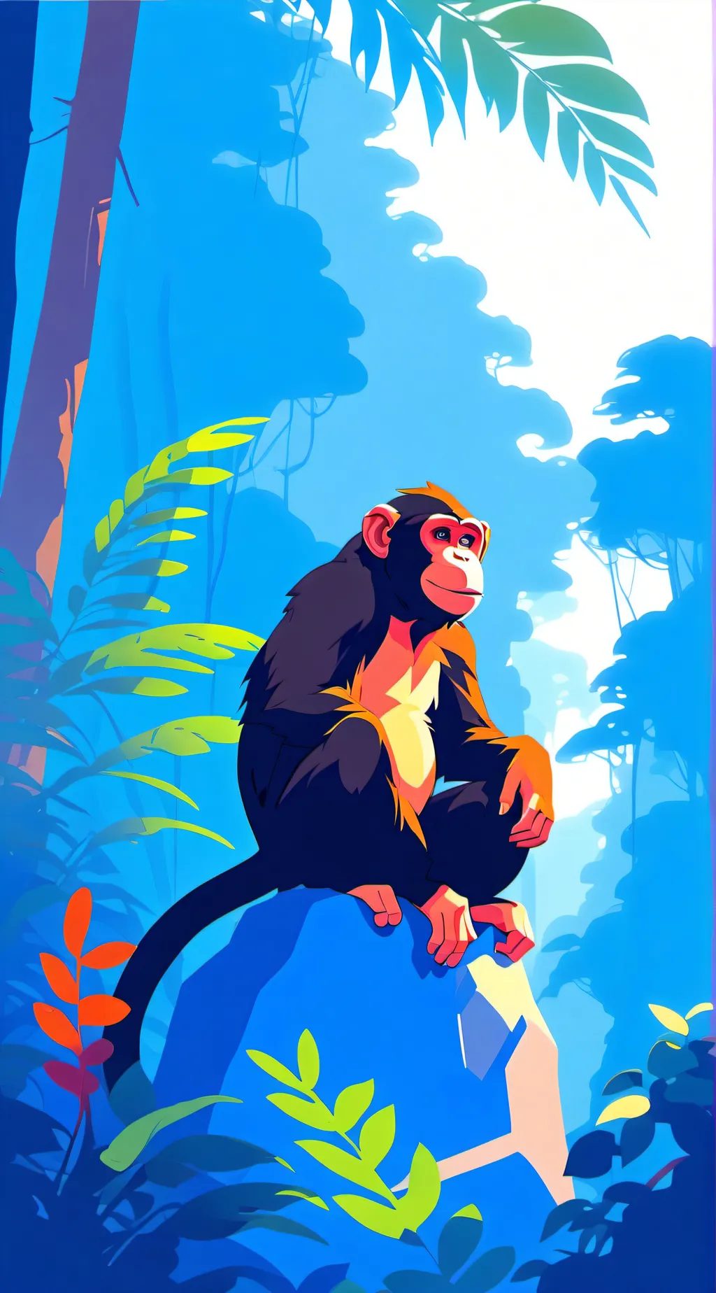 ai character: Gorilla tag origin background