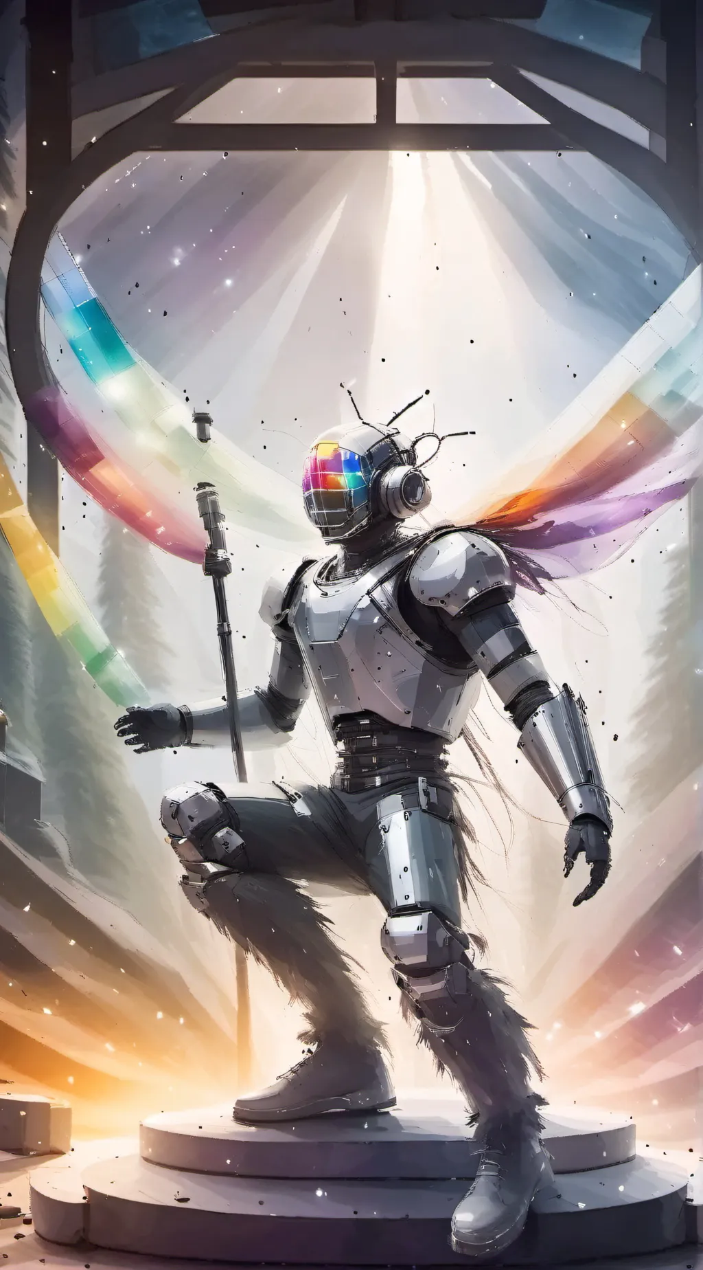 ai character: Rapper.Robot background