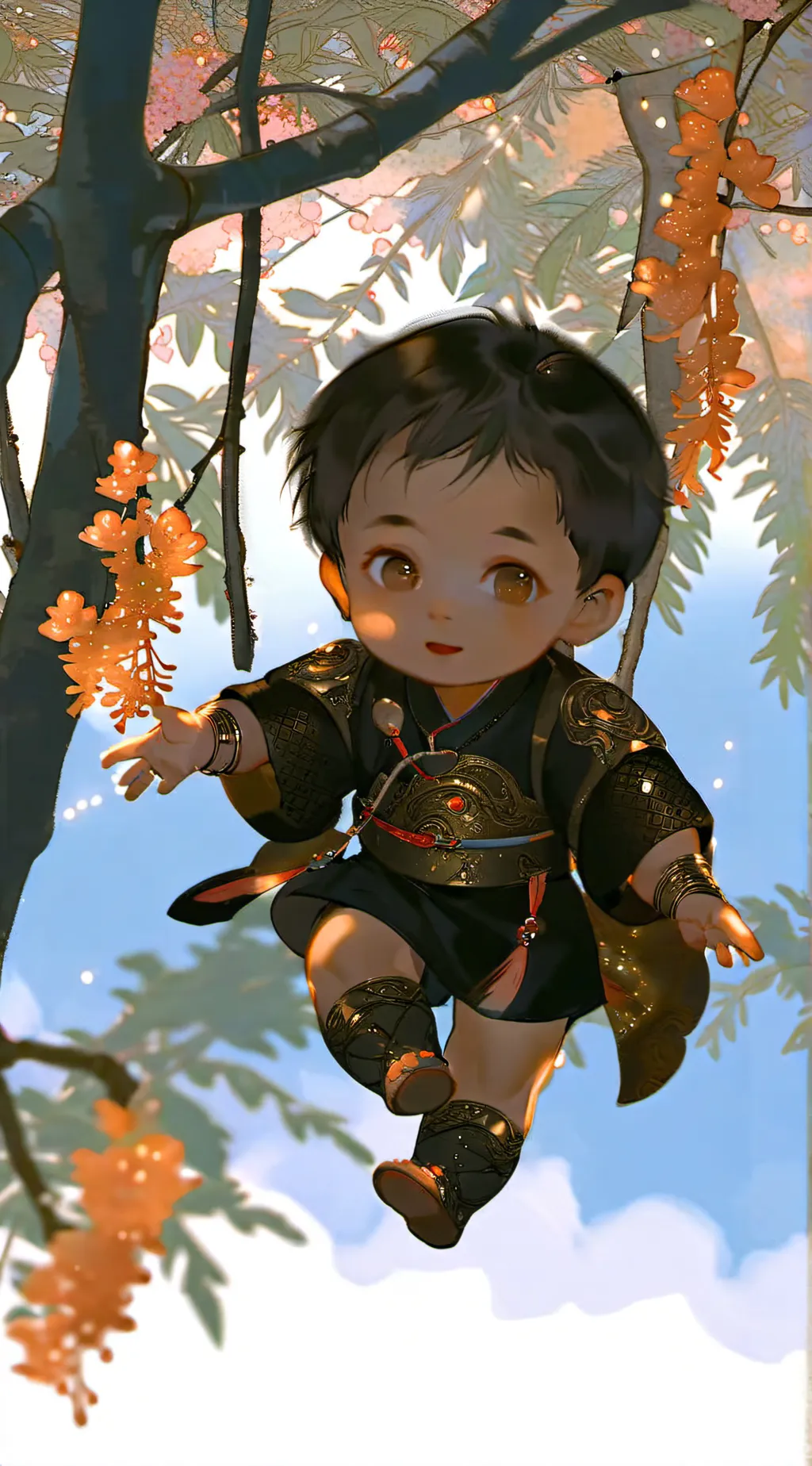 ai character: V from BTS as baby background