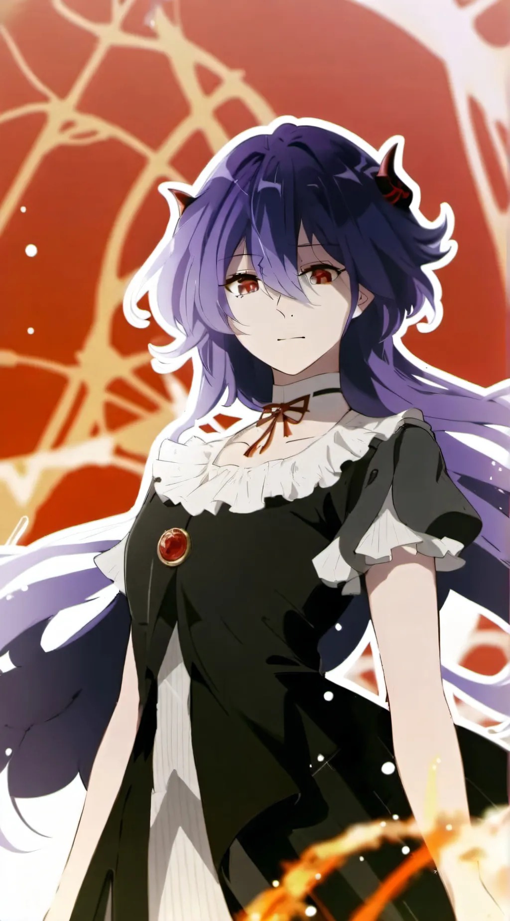 ai character: Purple background