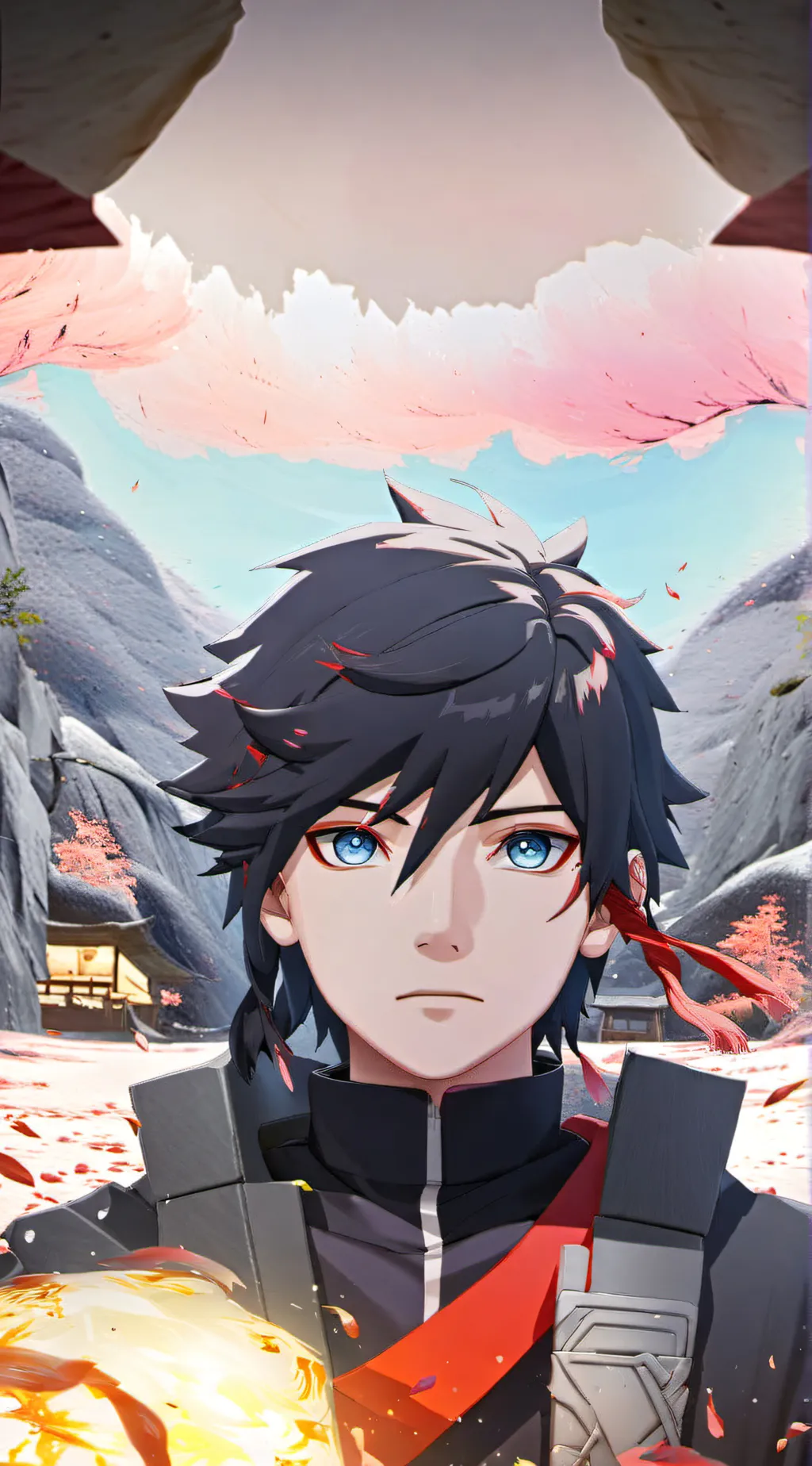 ai character: saruto uchiha background