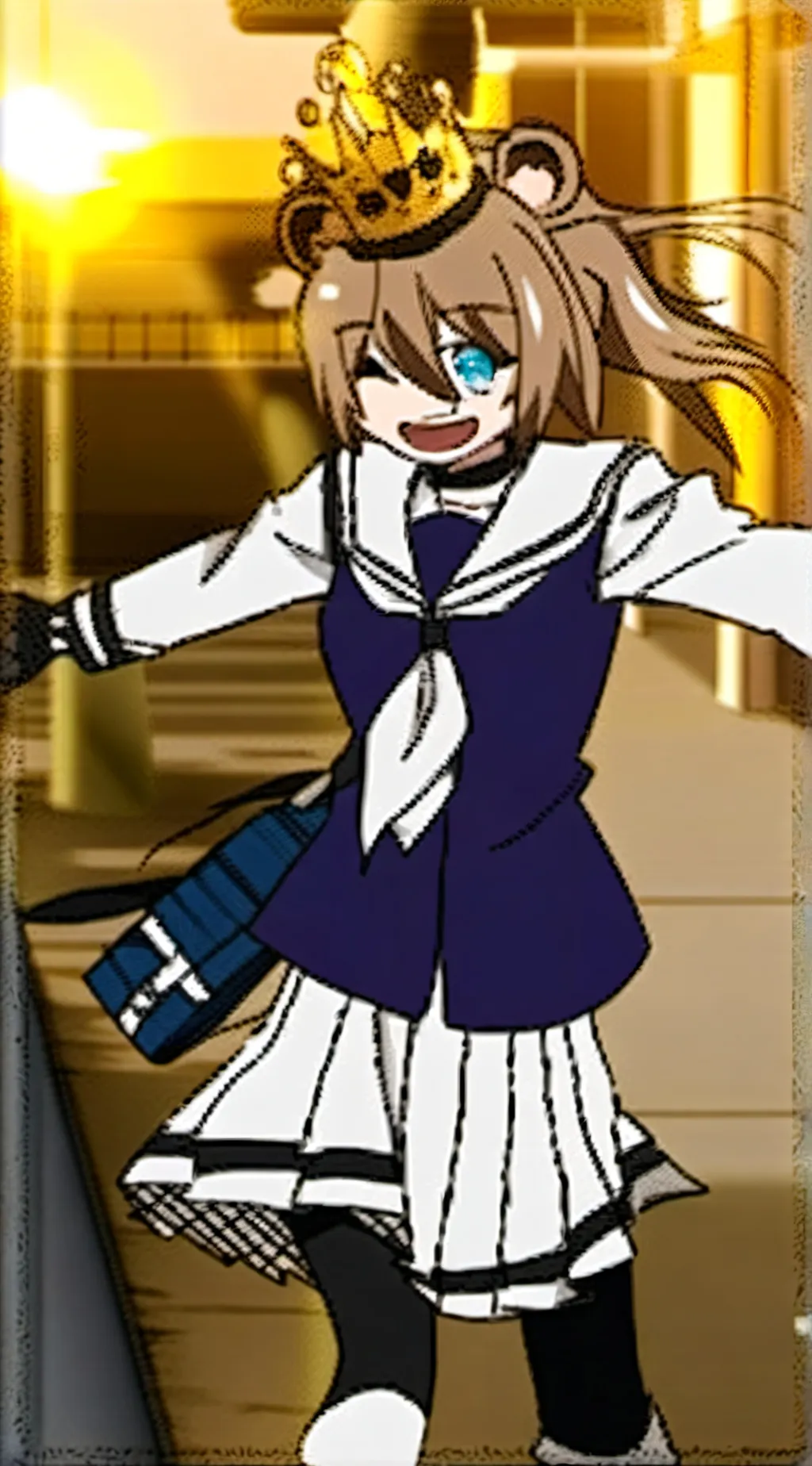 ai character: Snowy forest fpe  background