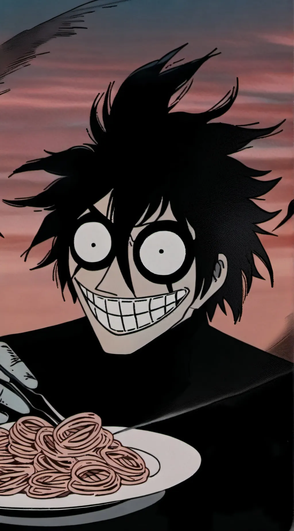 ai character: laughing jack background