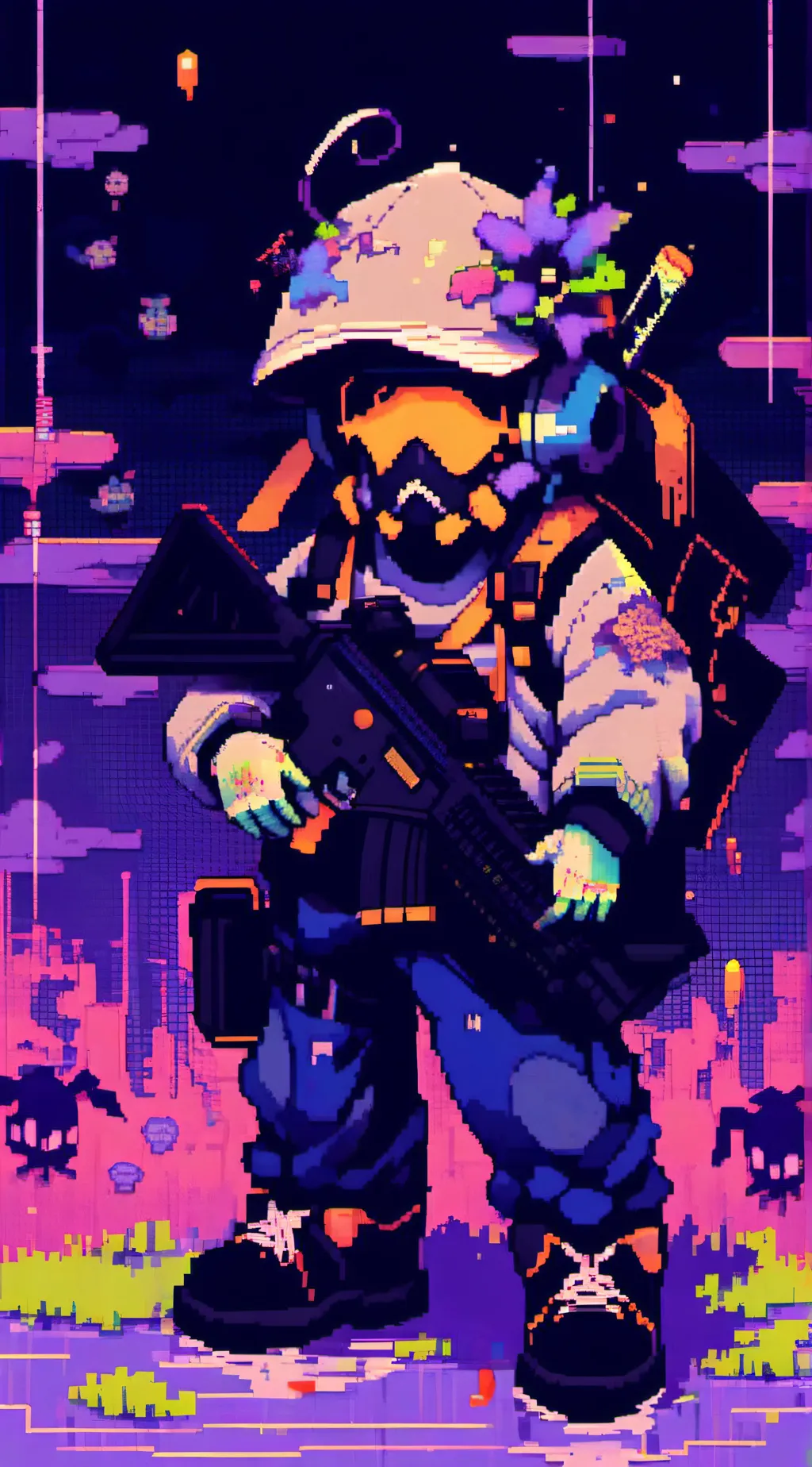 ai character: uzi (zombie drone) background