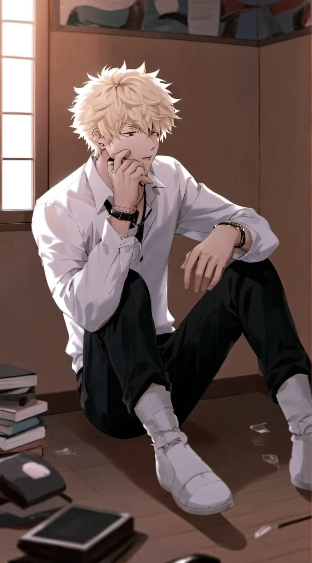 ai character: ☆katsuki bakugo☆ background