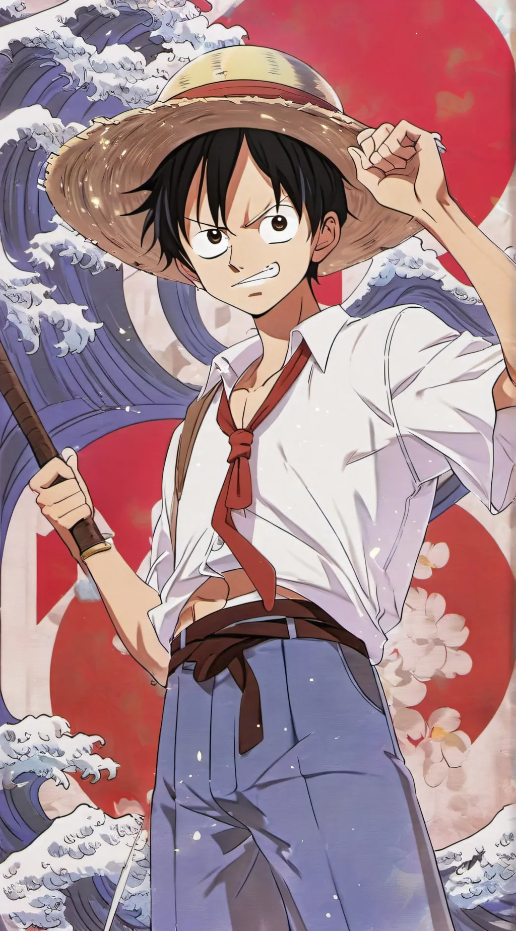 ai character: Monkey D Luffy background