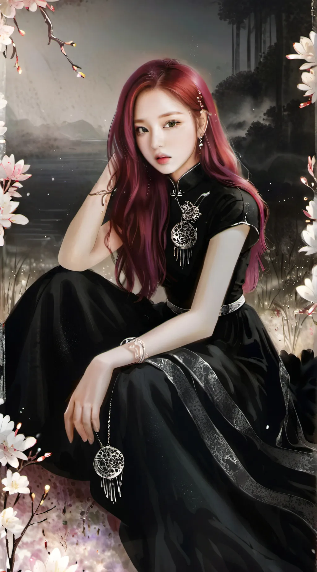 ai character: Rose Blackpink background