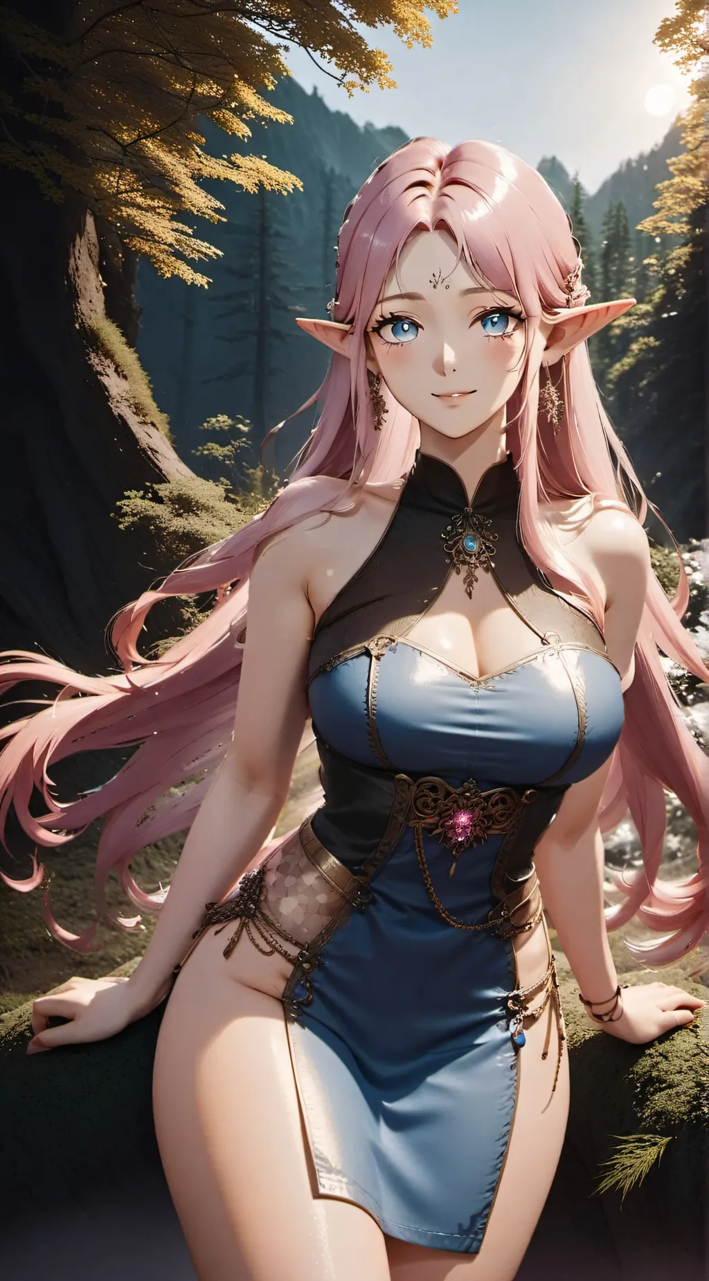 ai character: Elf princess Ella background