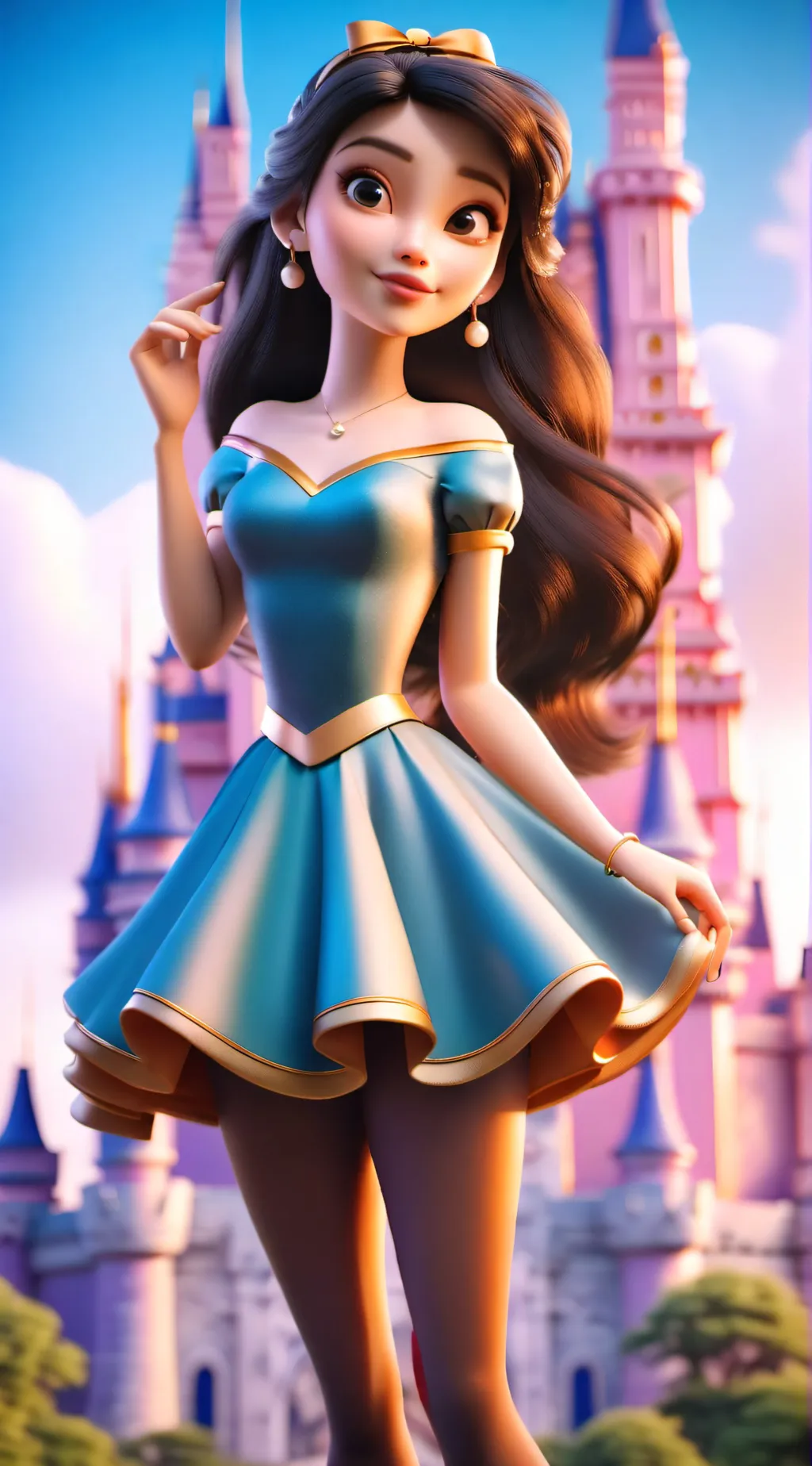 ai character: giantess rose  background