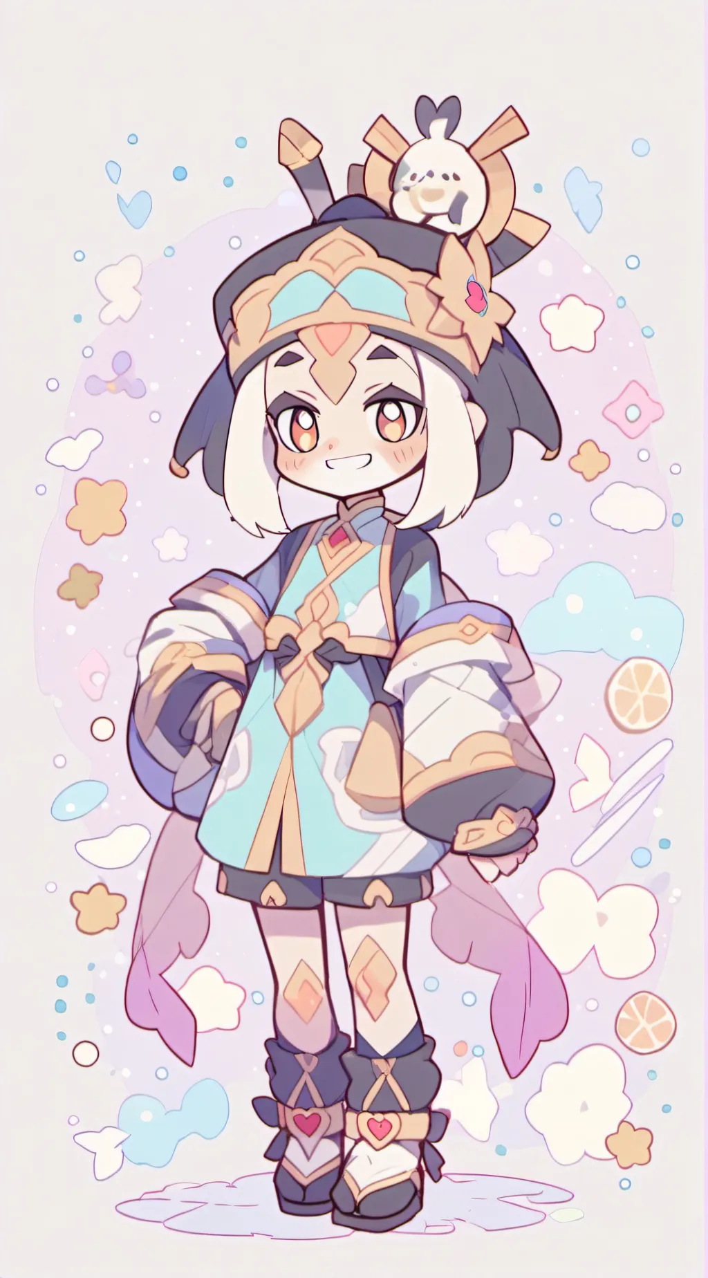 ai character: fnaf in a fire background