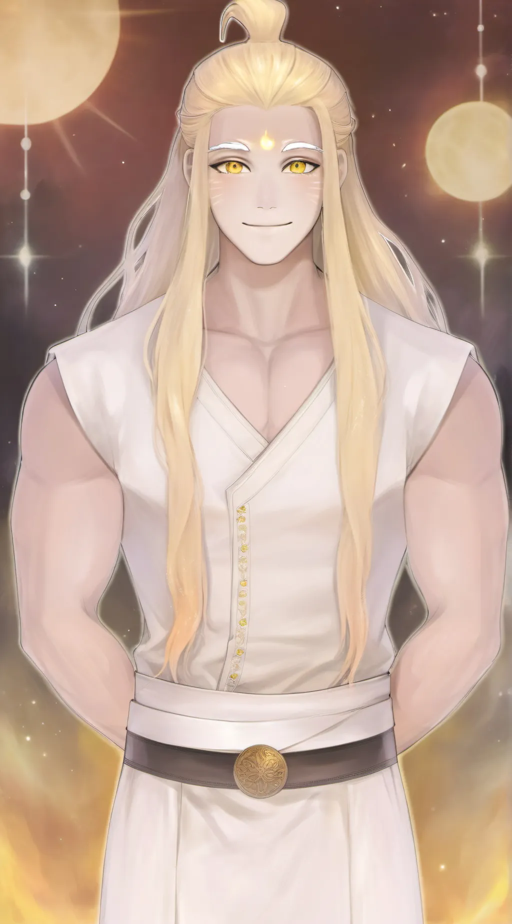 ai character: solarballs sun background