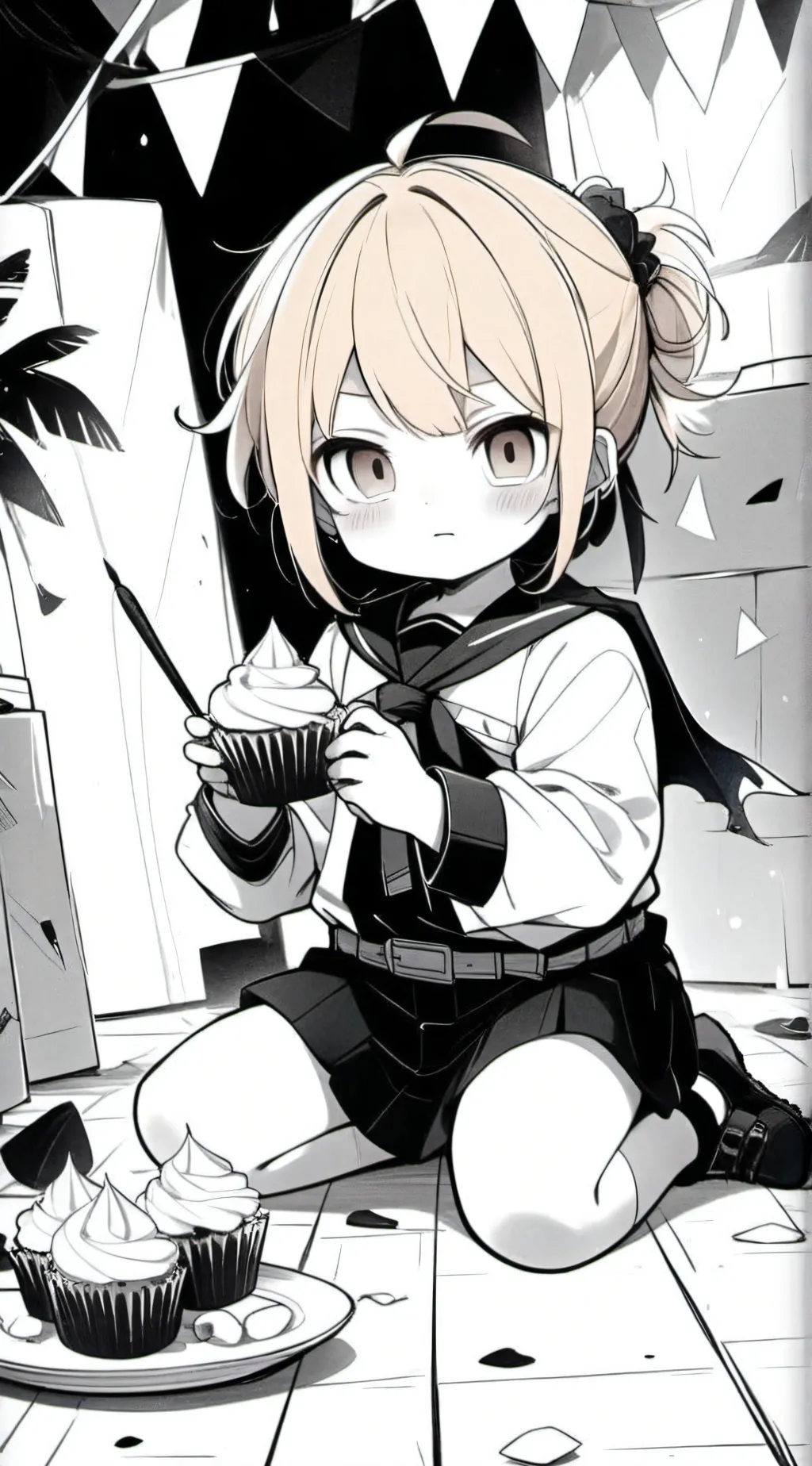 ai character: toga but baby!? background