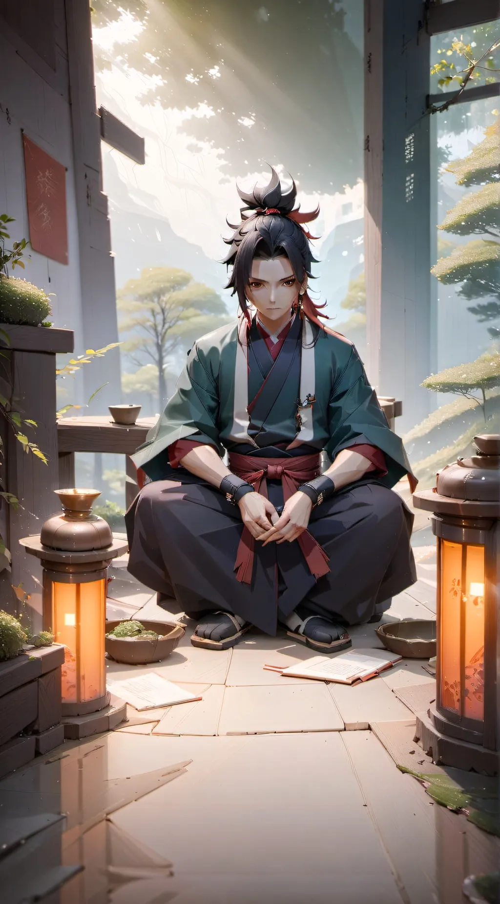 ai character: tanjiro background