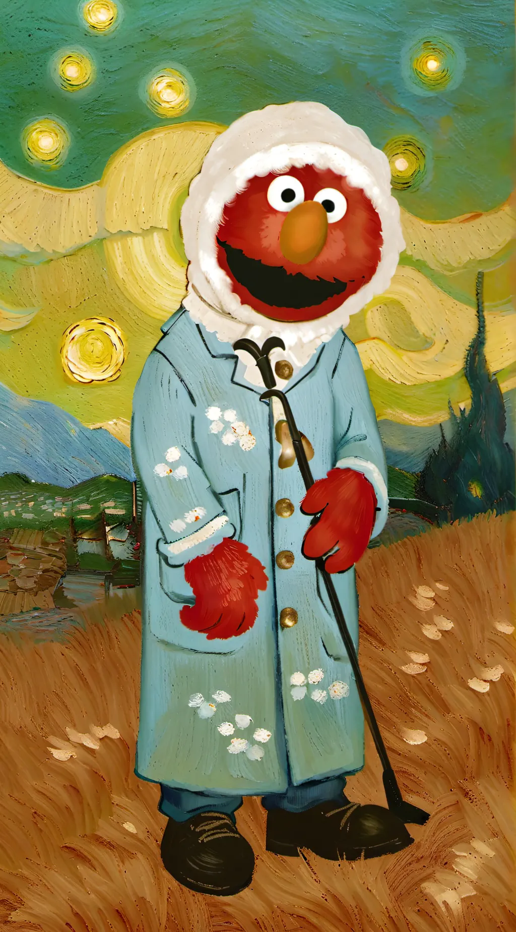 ai character: make elmo say no background
