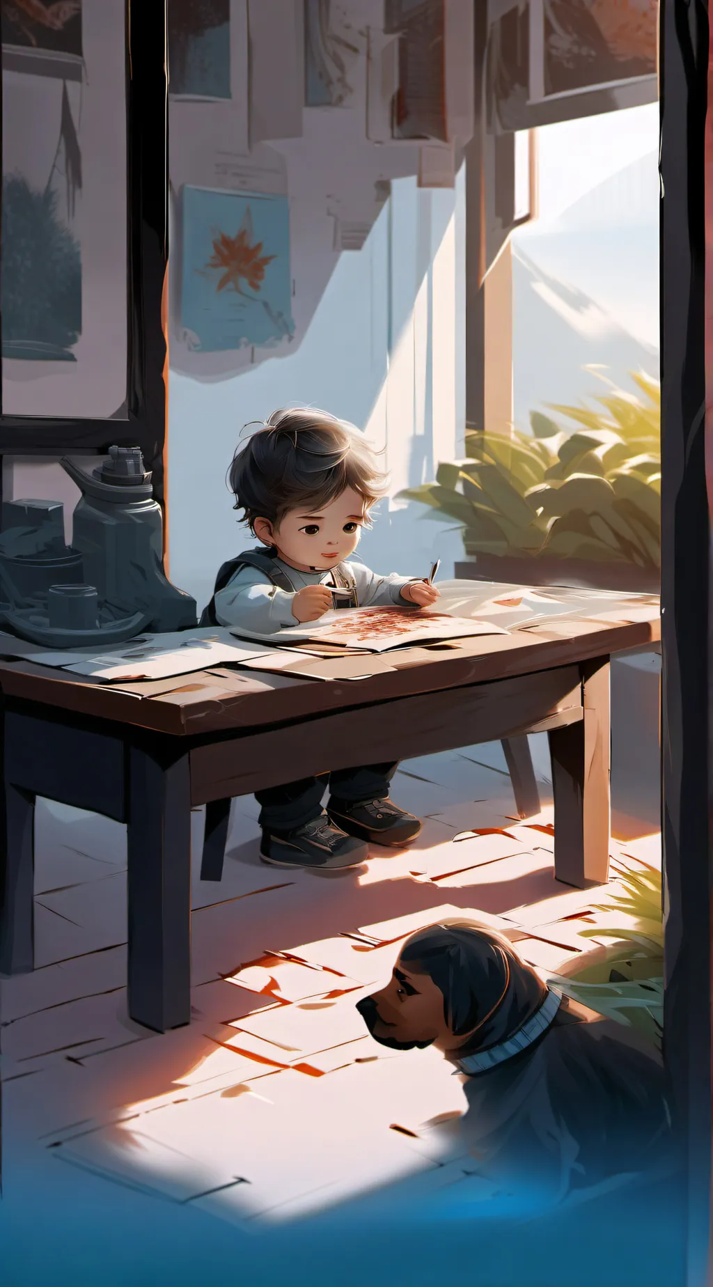 ai character: lil boy😏😏😏😏😏😏😏 background