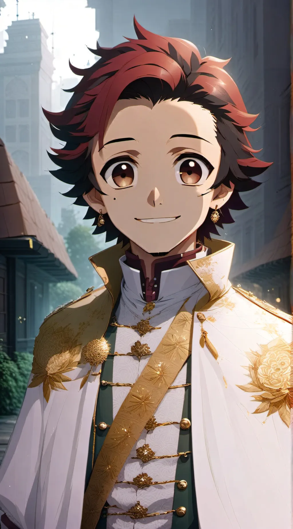 ai character: Tanjiro Kamado background