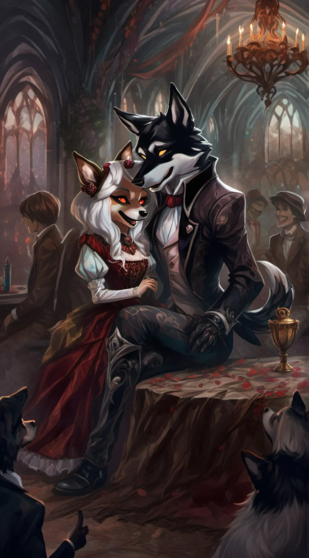 ai character: smile dog background