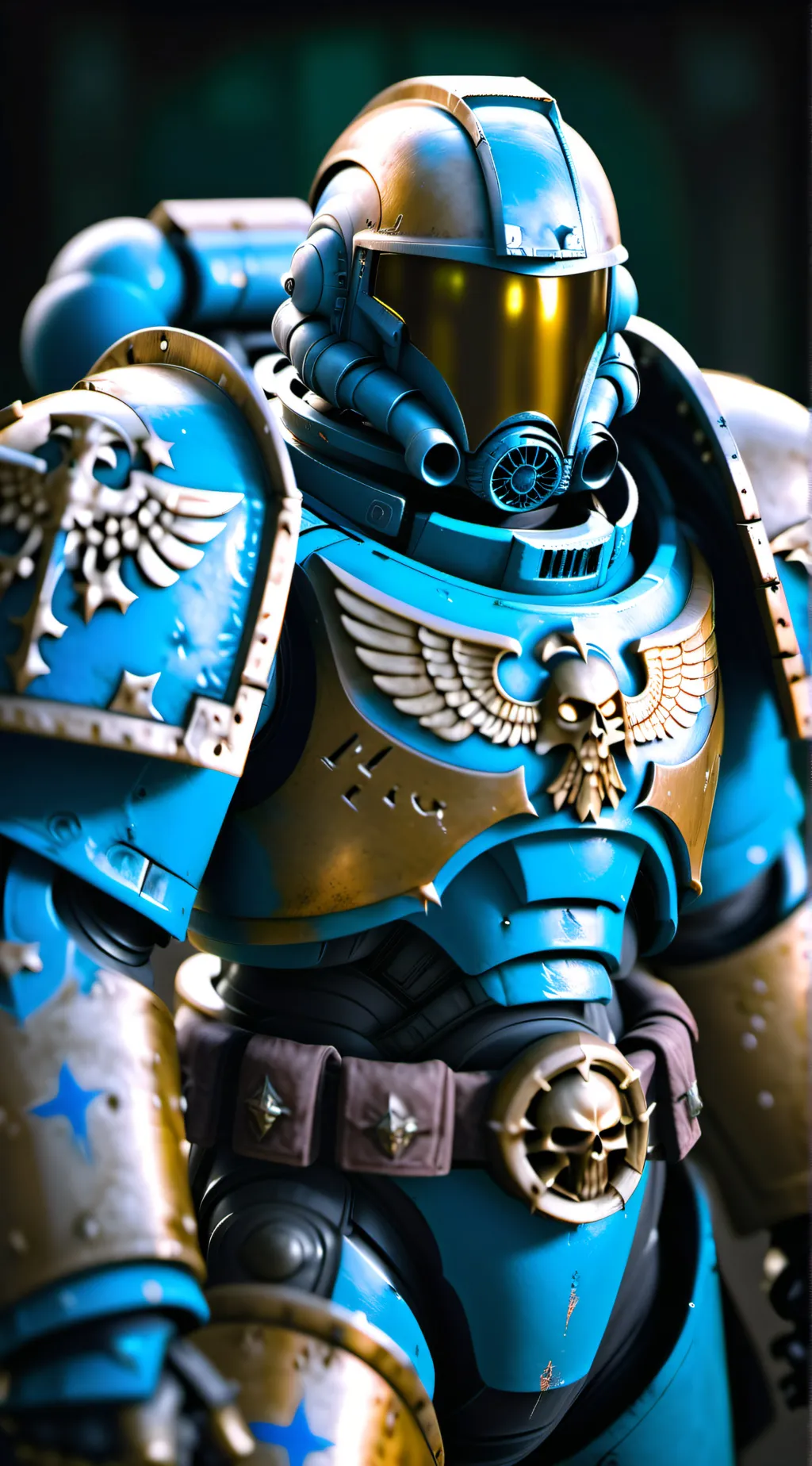 ai character: Space marine  background