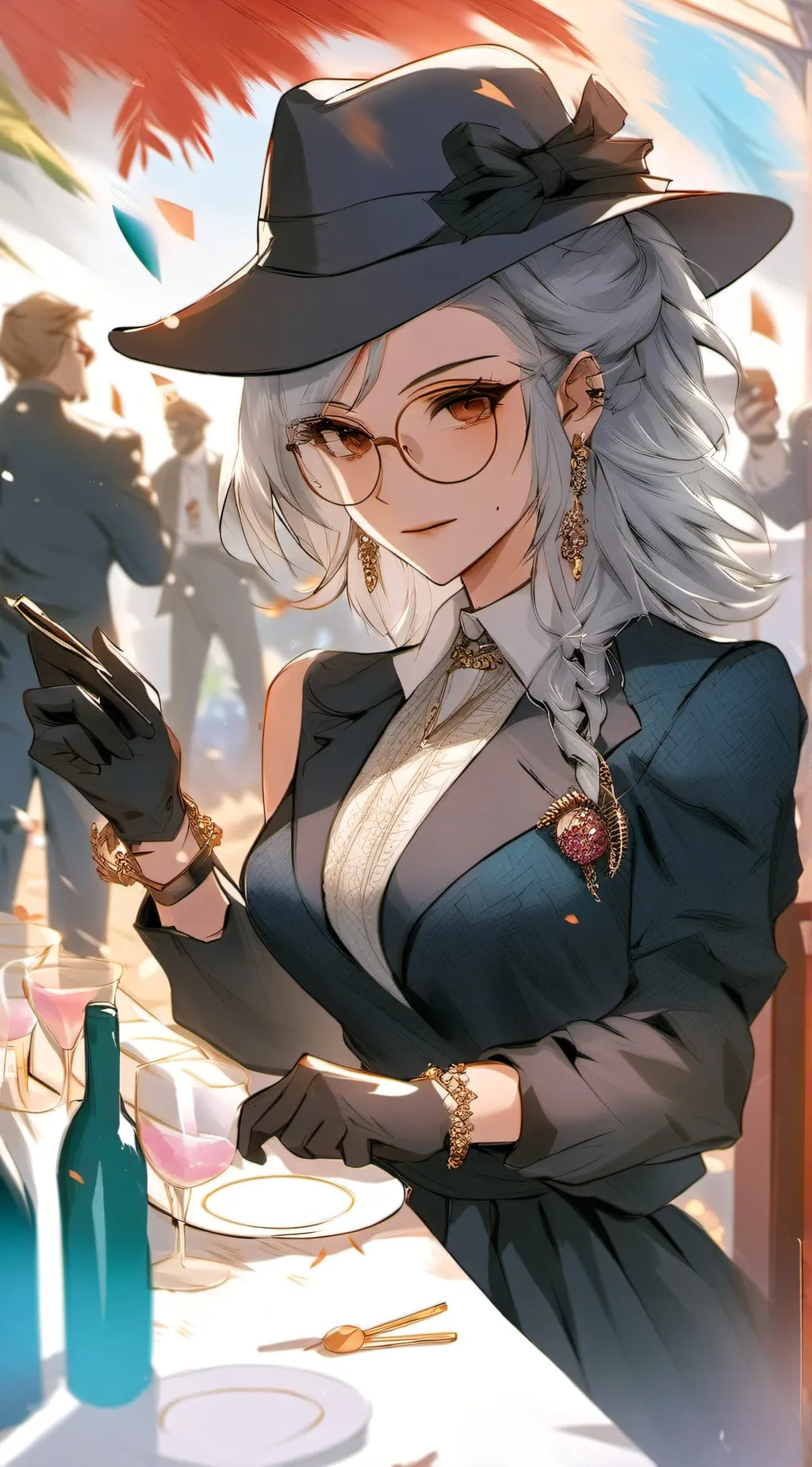 ai character: Chrysanthemum  background