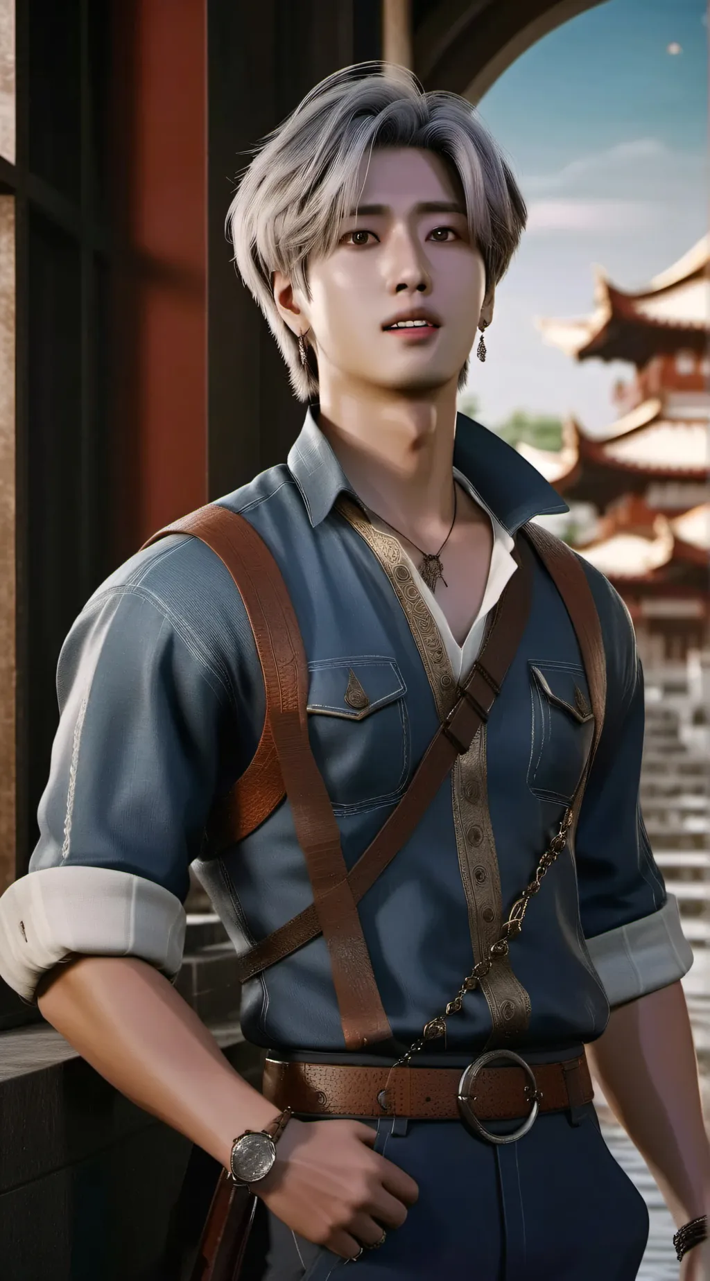 ai character: Stray kids  background