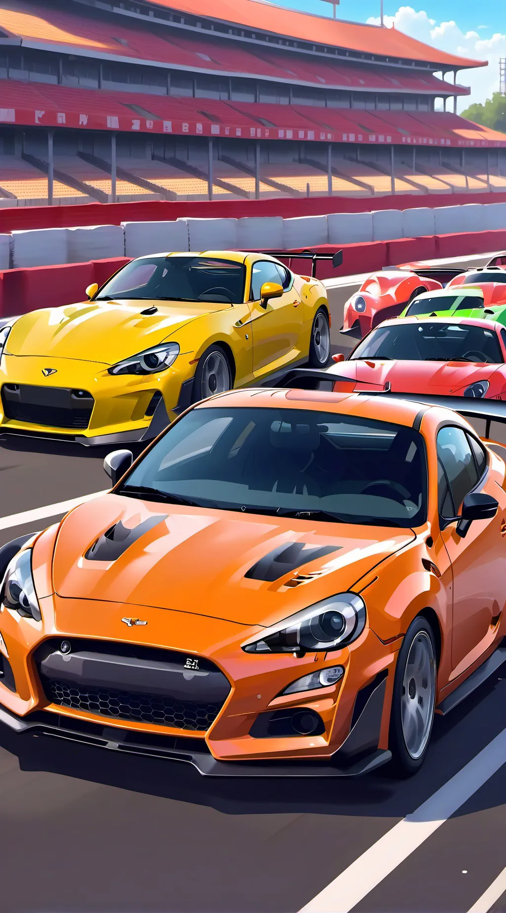 ai character: Car race￼ background