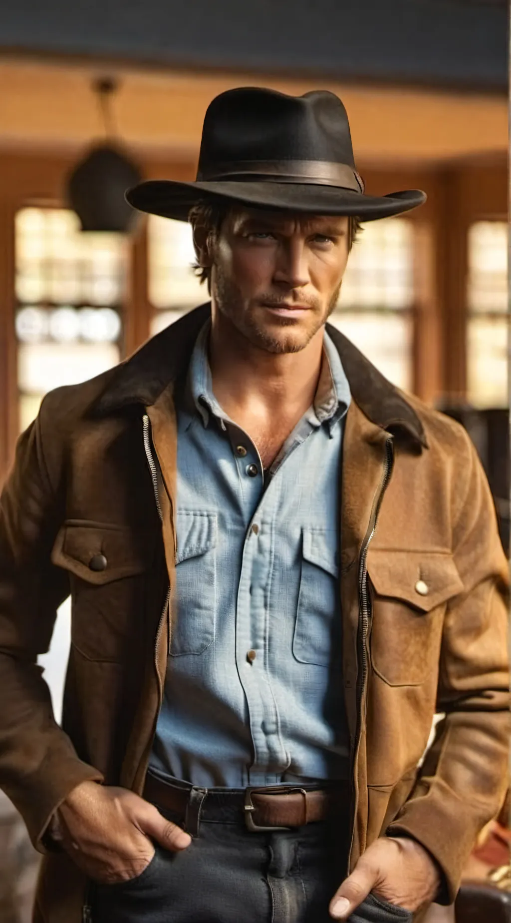 ai character: Arthur Morgan  background