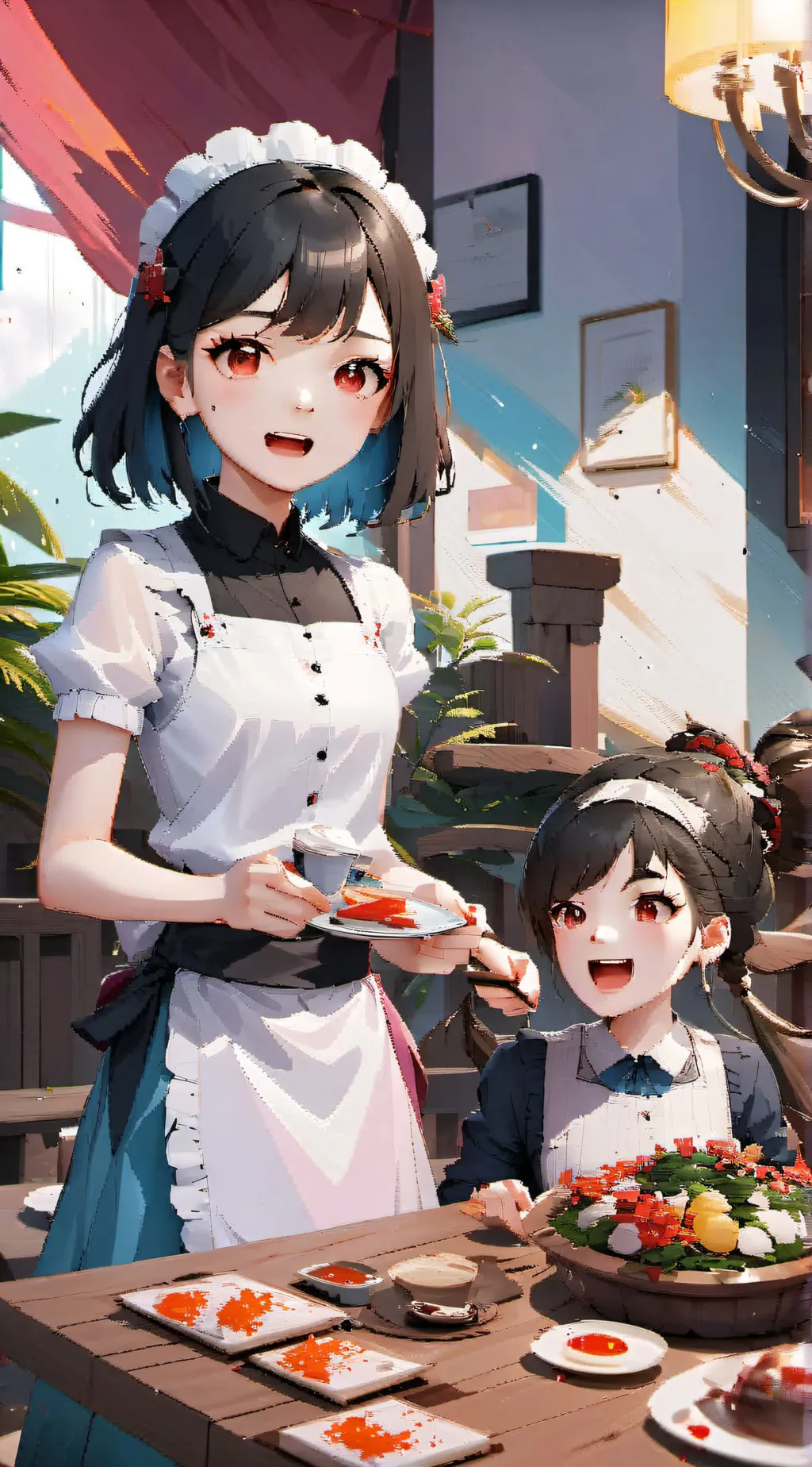 ai character: maid background