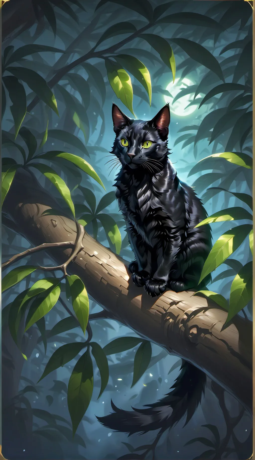 ai character: {Comfort cat} background