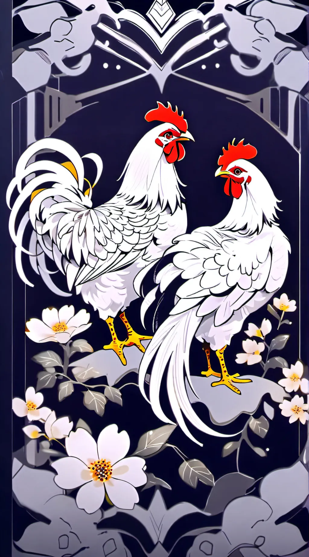 ai character: chicken background