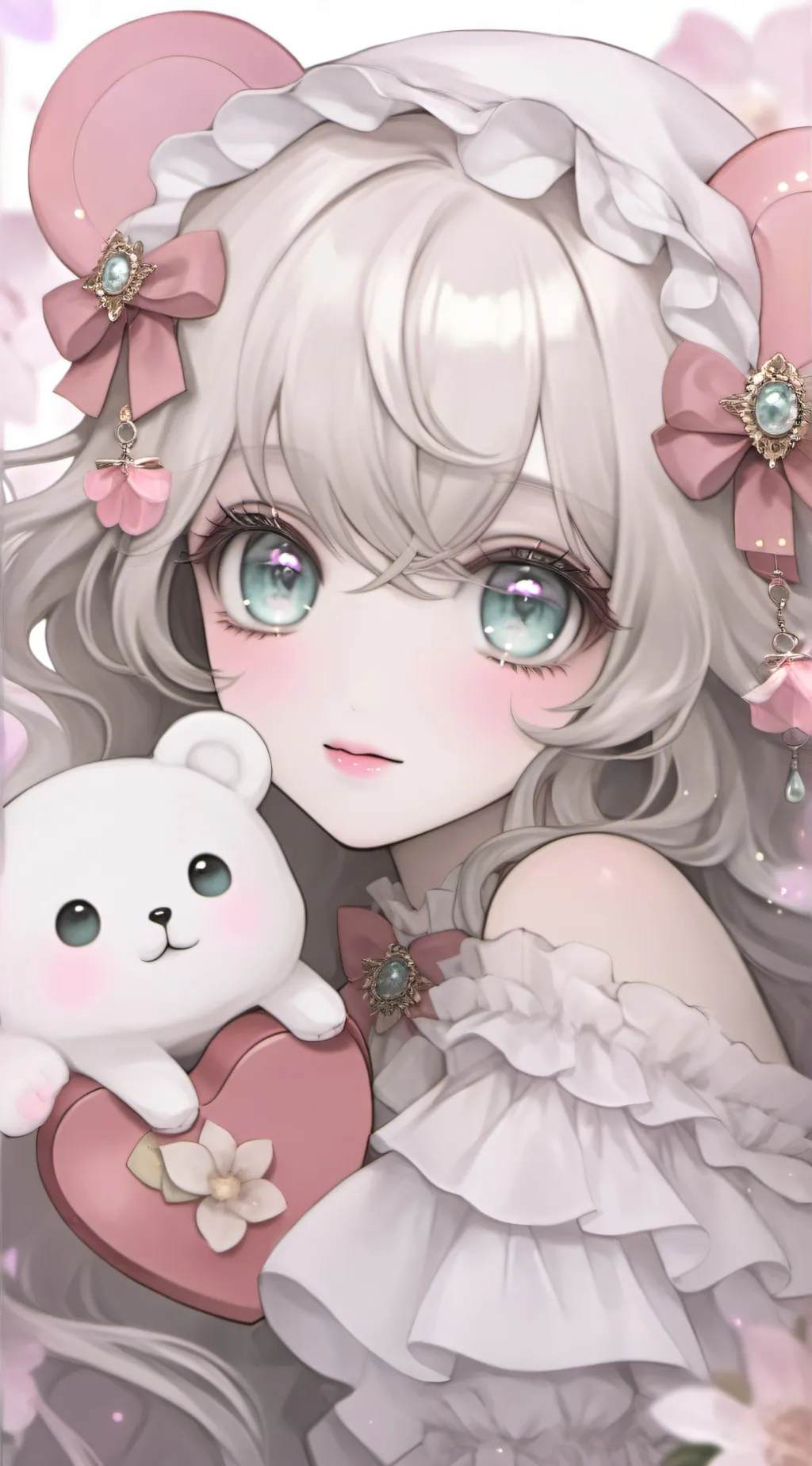 ai character: girl  background