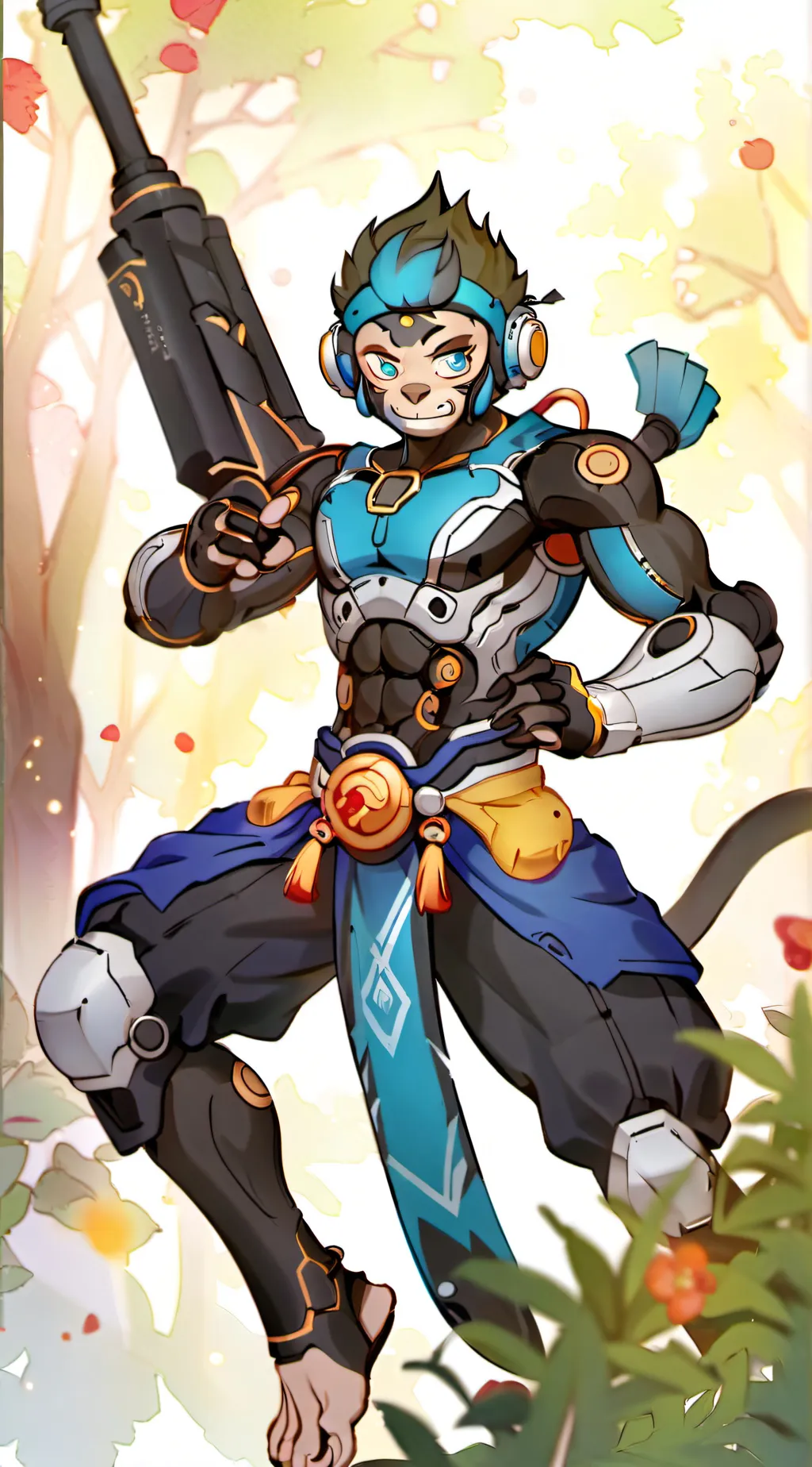 ai character: Cyberchimp background