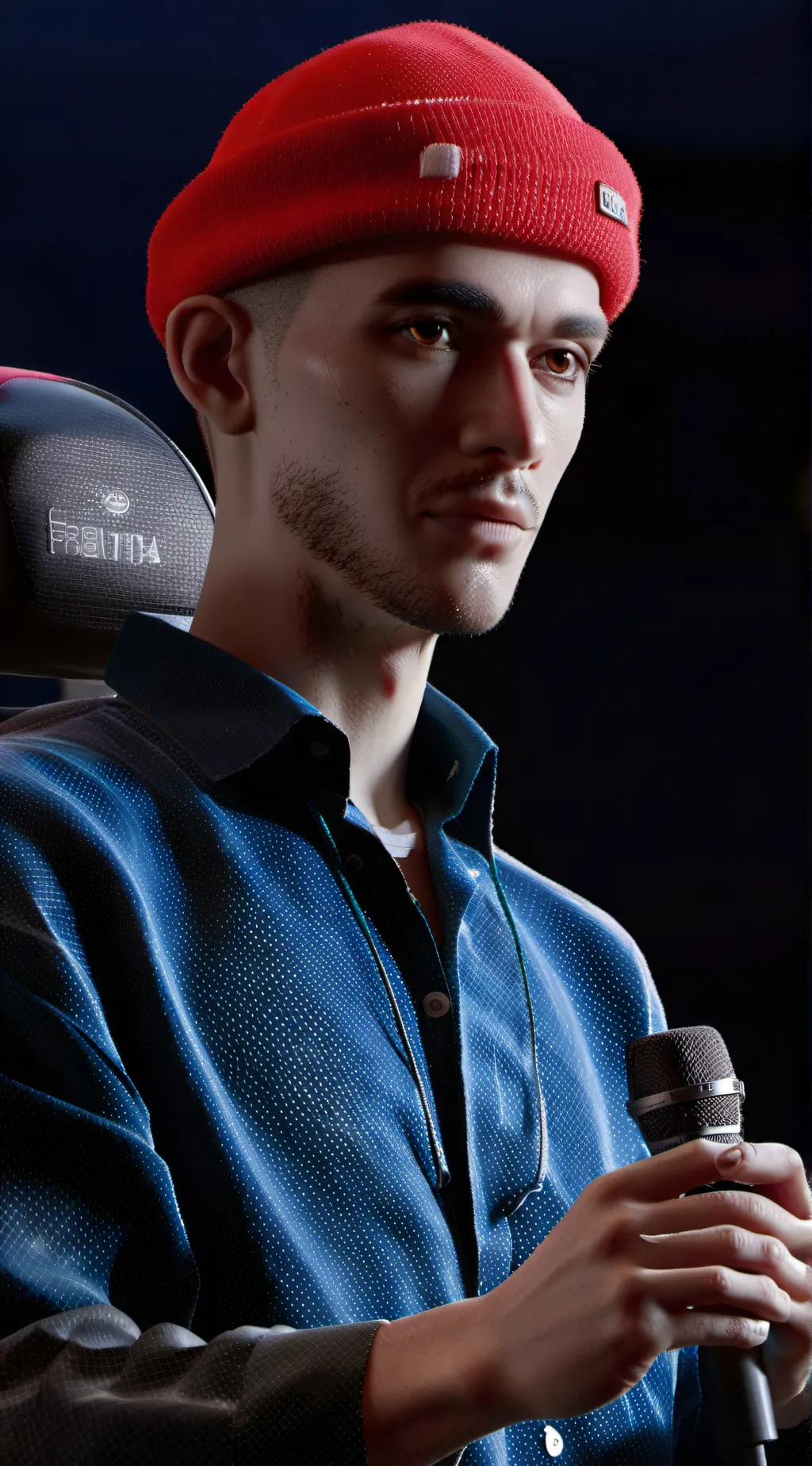 ai character: Bald Core background