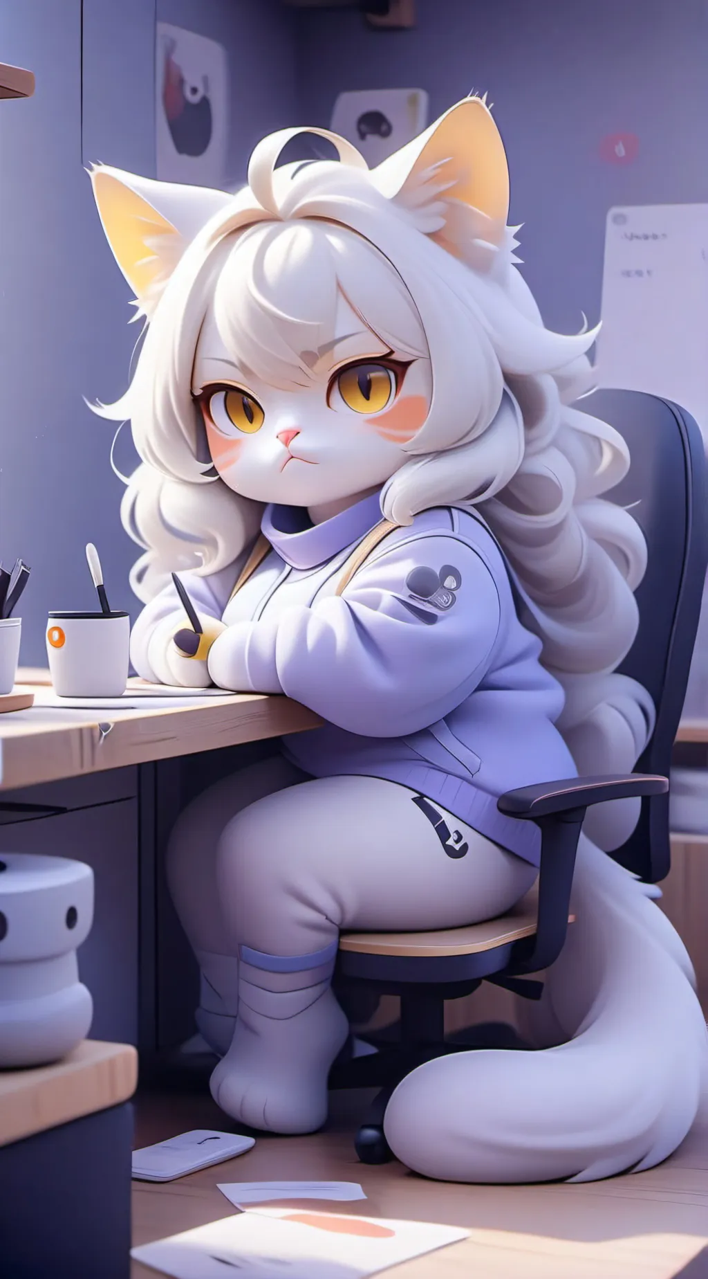 ai character: kitty  background