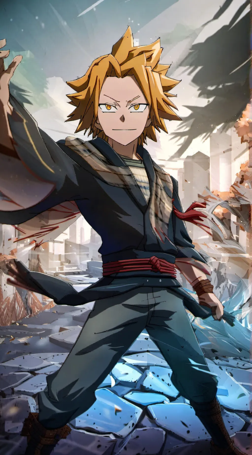 ai character: Denki kaminari background