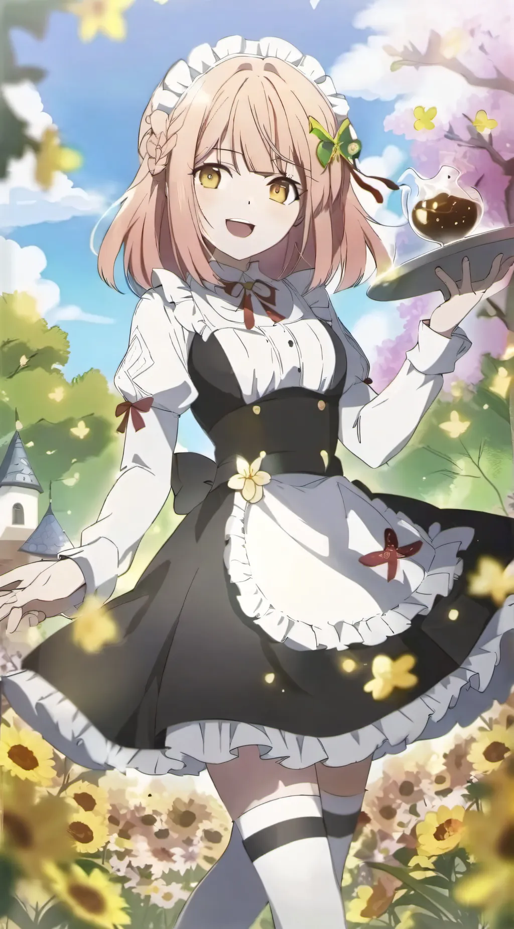 ai character: Ds maid cafe background