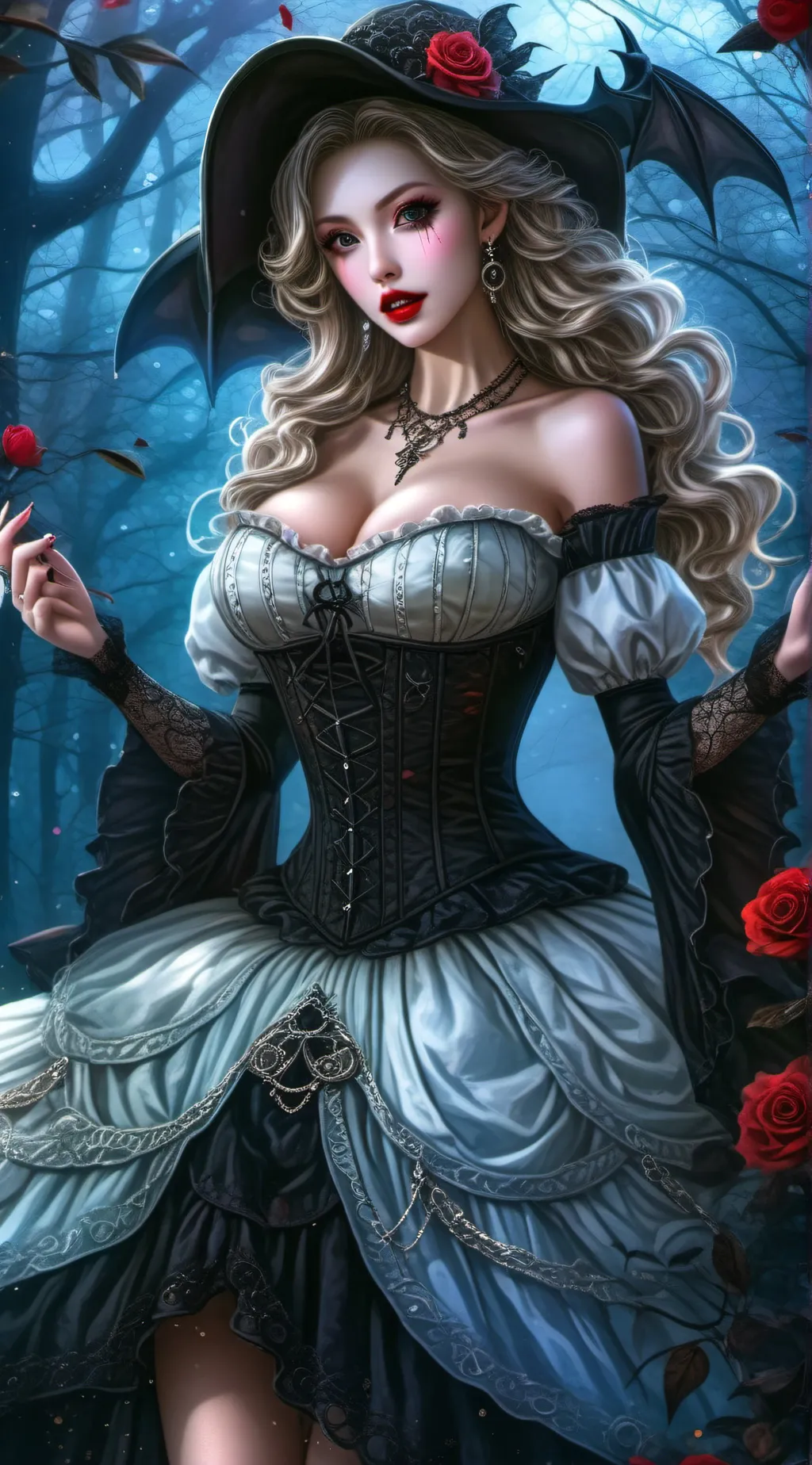 ai character: lady dimitrescu background