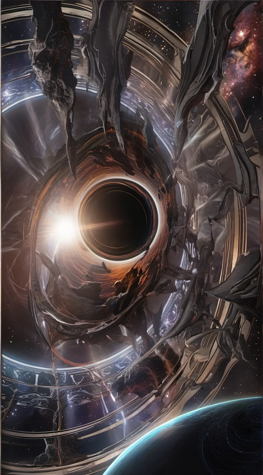 ai character: Titan blackholeman background