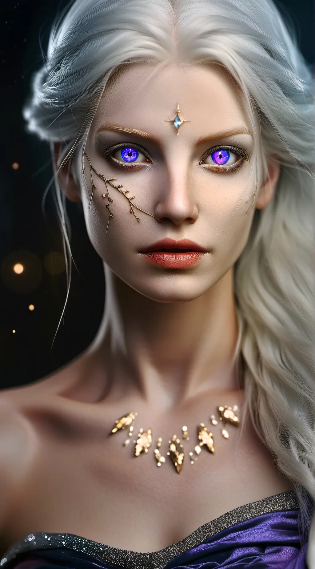 ai character: Lavender background