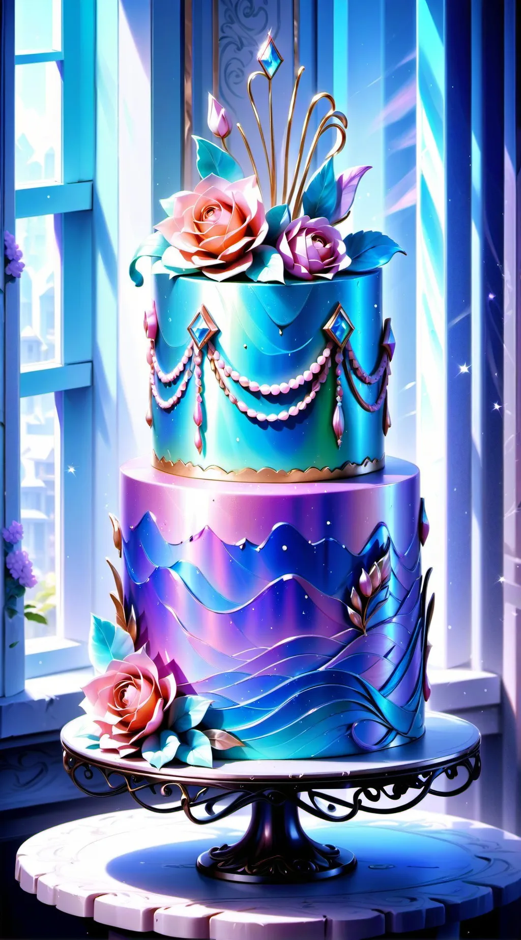 ai character: HAPPY B-DAY AUGUST background