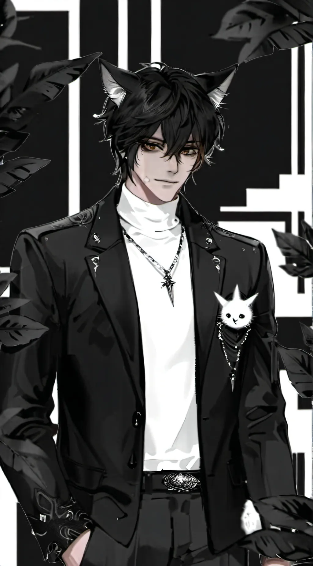 ai character: 🔥Łēø🔥 background