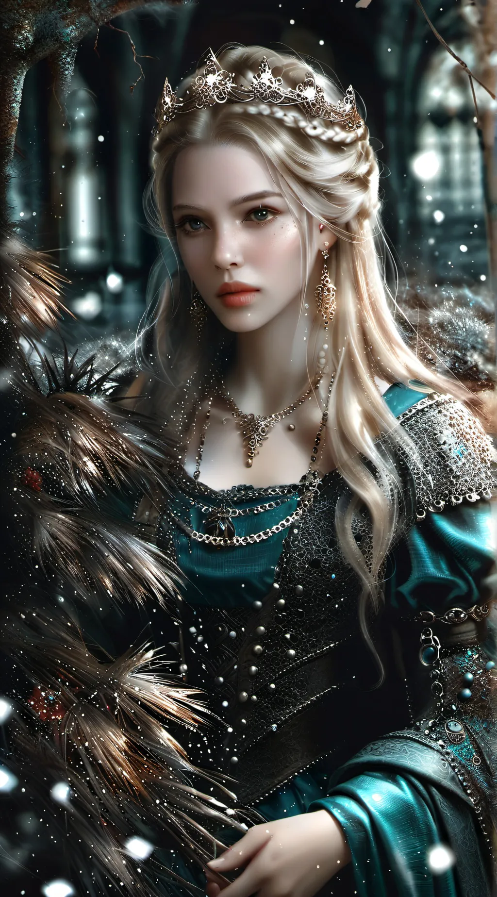 ai character: Amber background