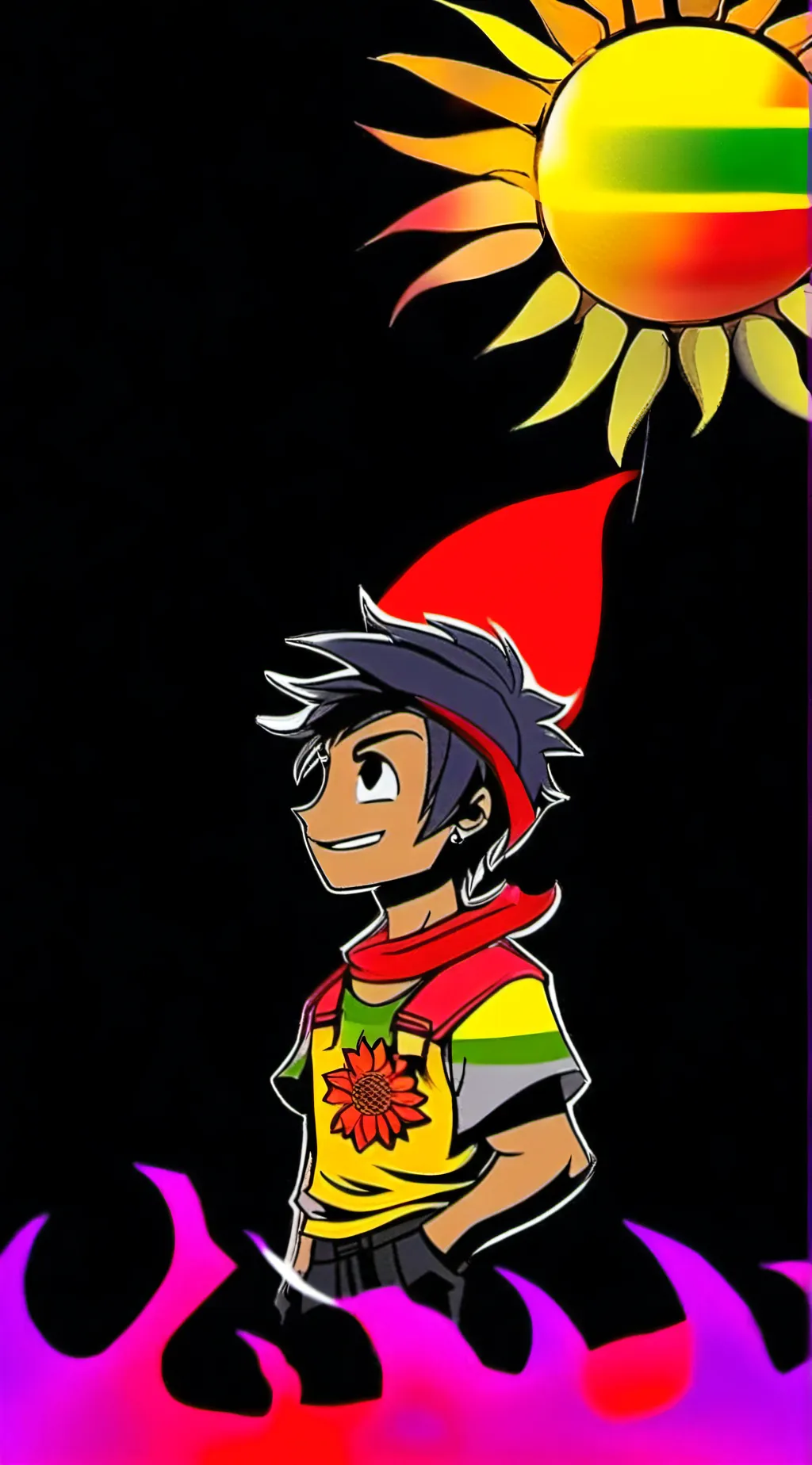 ai character: bloomy background