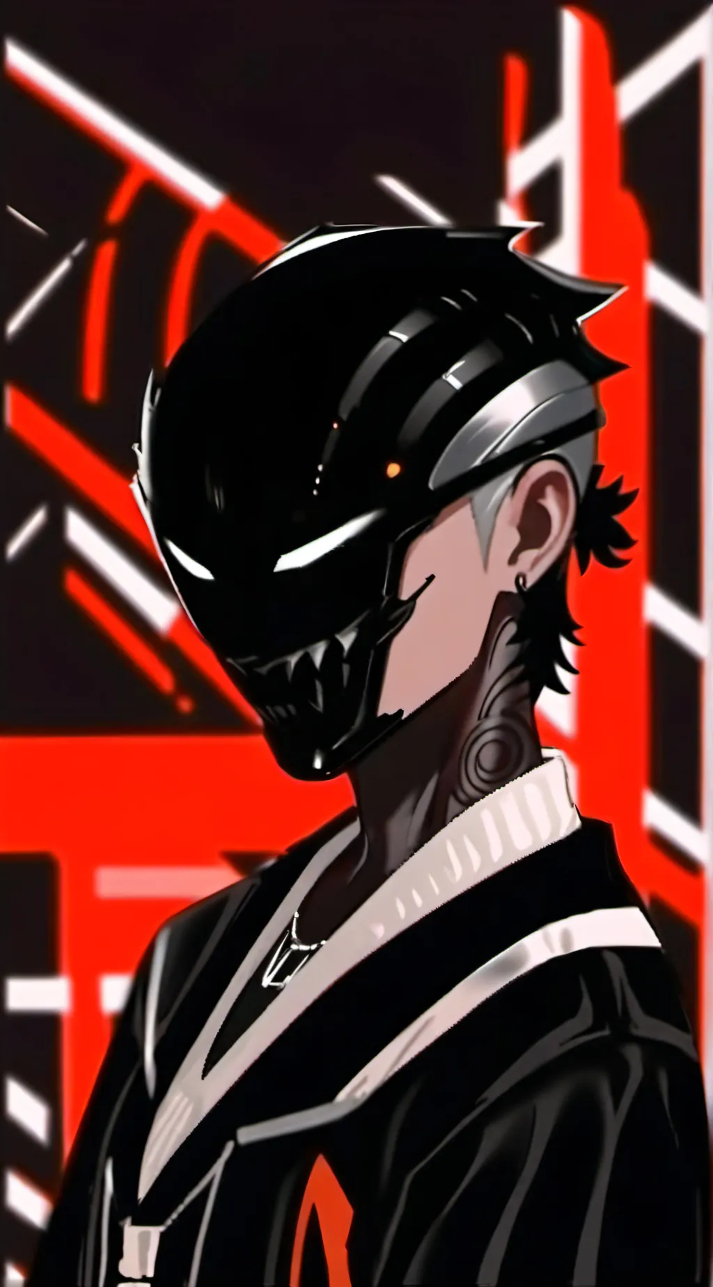 ai character: Ash x Alastor  background