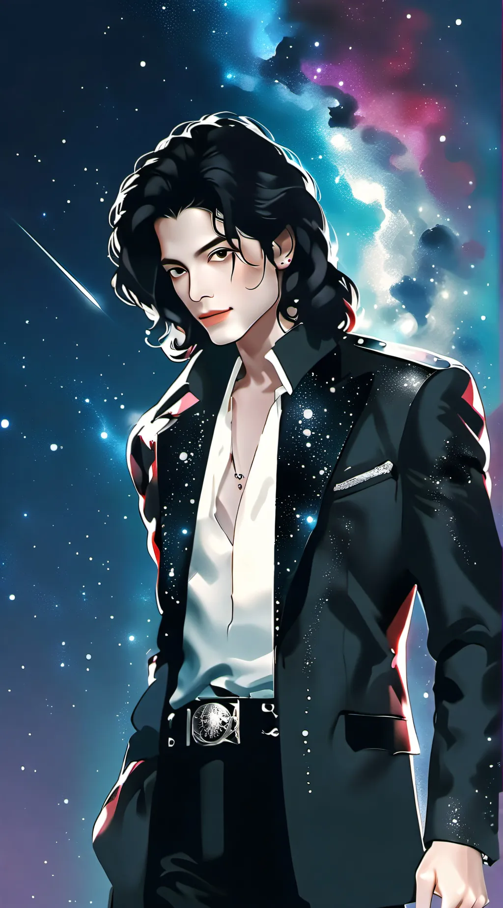 ai character: Michael Jackson  background