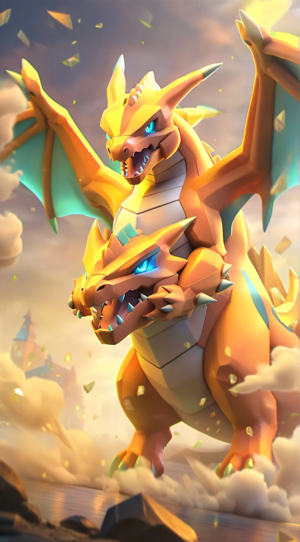 ai character: Charizard background