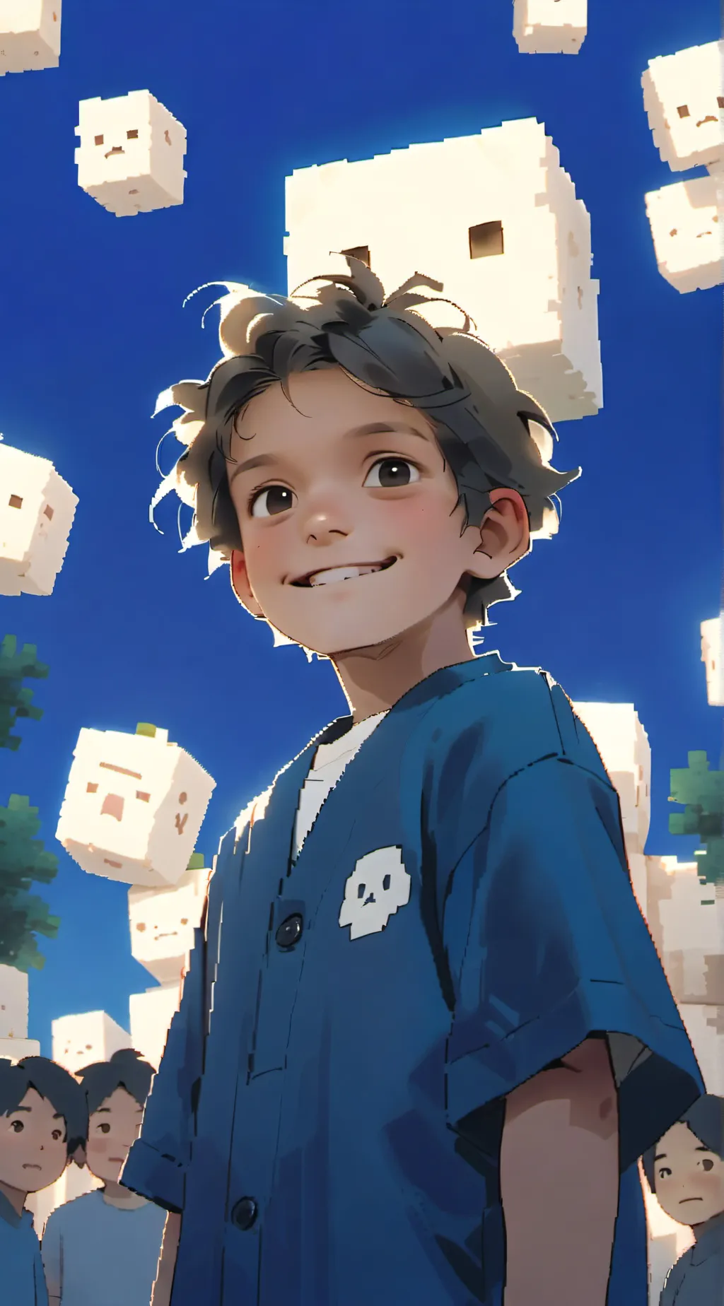 ai character: Ein(from aphmale) background