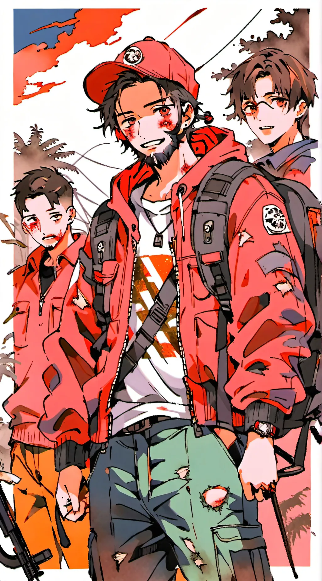 ai character: Jude, Rick, Parker background