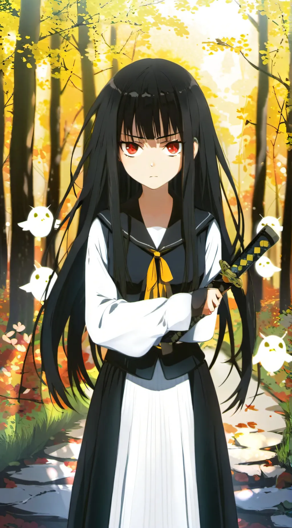 ai character: flare background