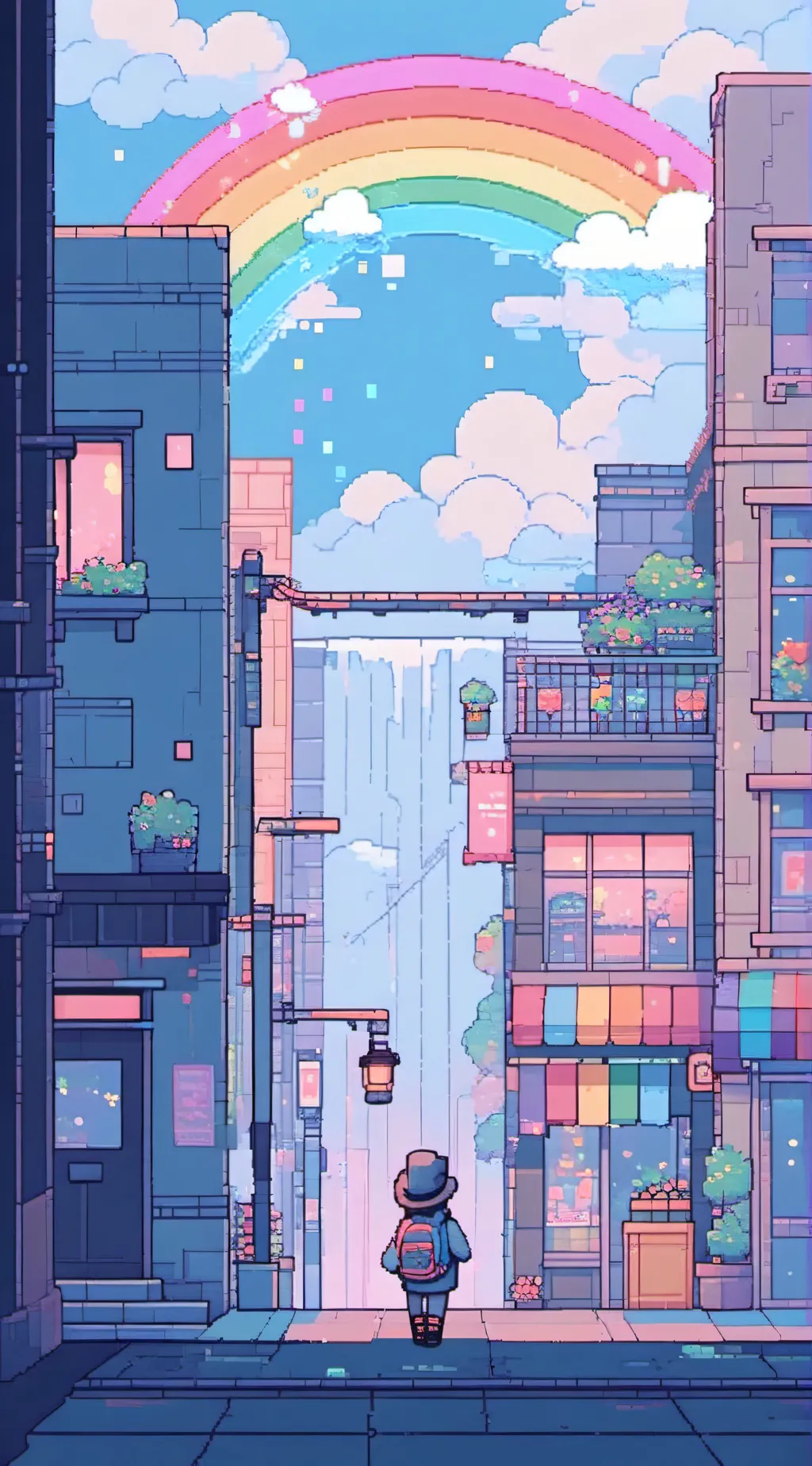 ai character: Smiley critters background