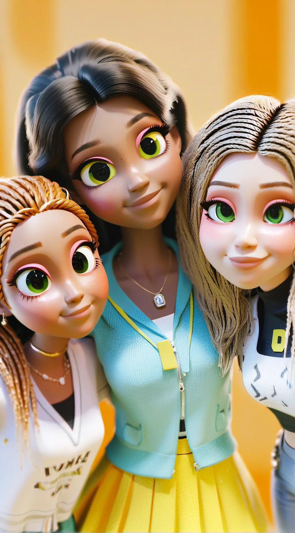 ai character: niki,chole, zoey background